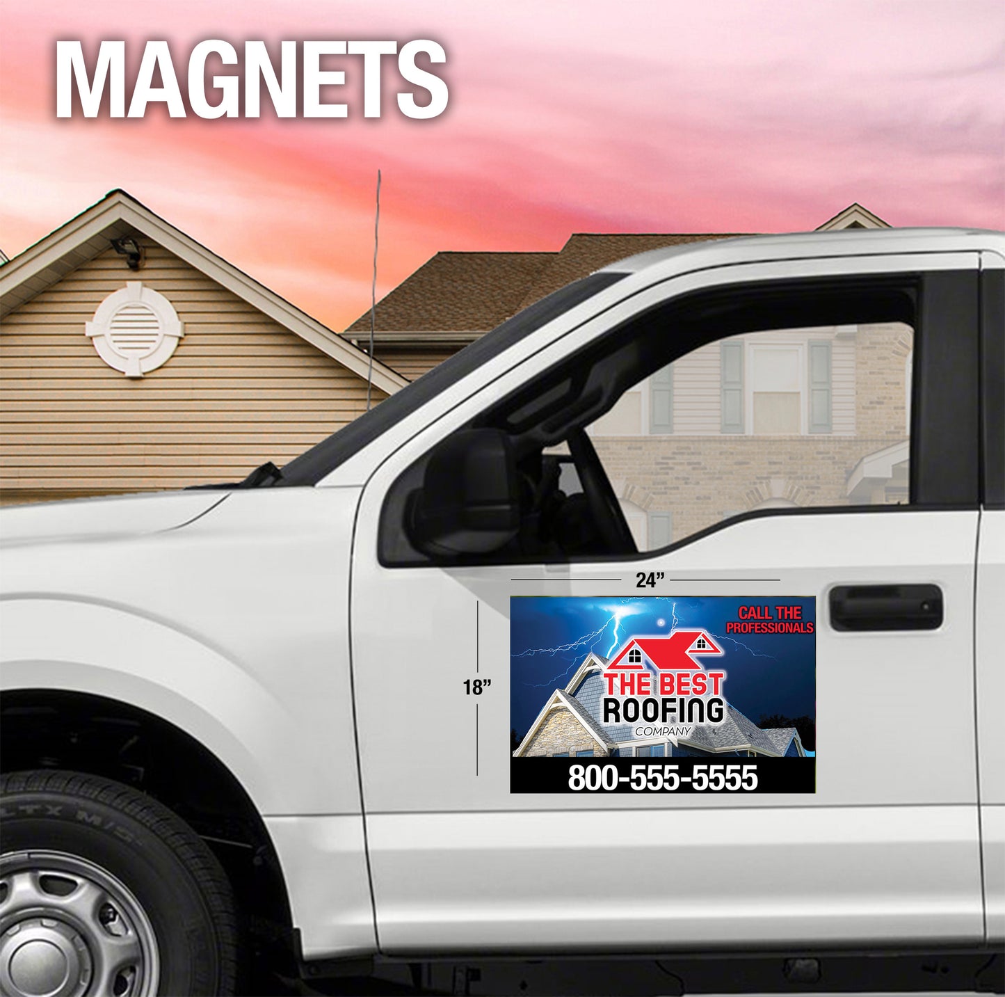 Heavy-Duty Custom Vehicle Magnetic Signs