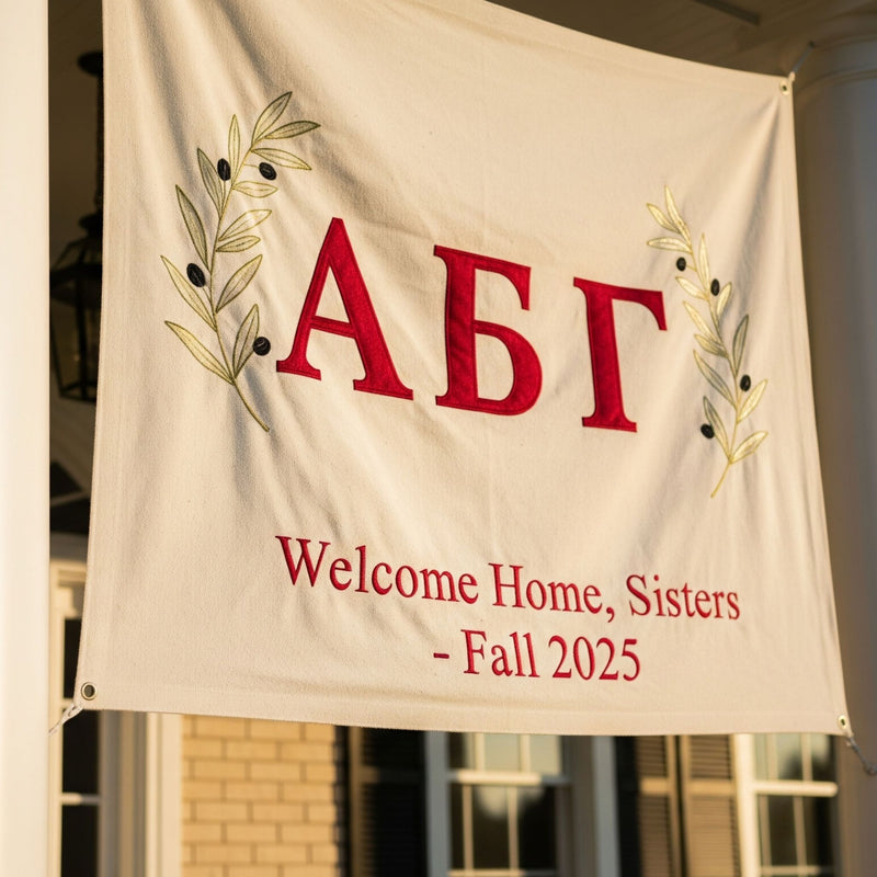 Custom printed banner installation