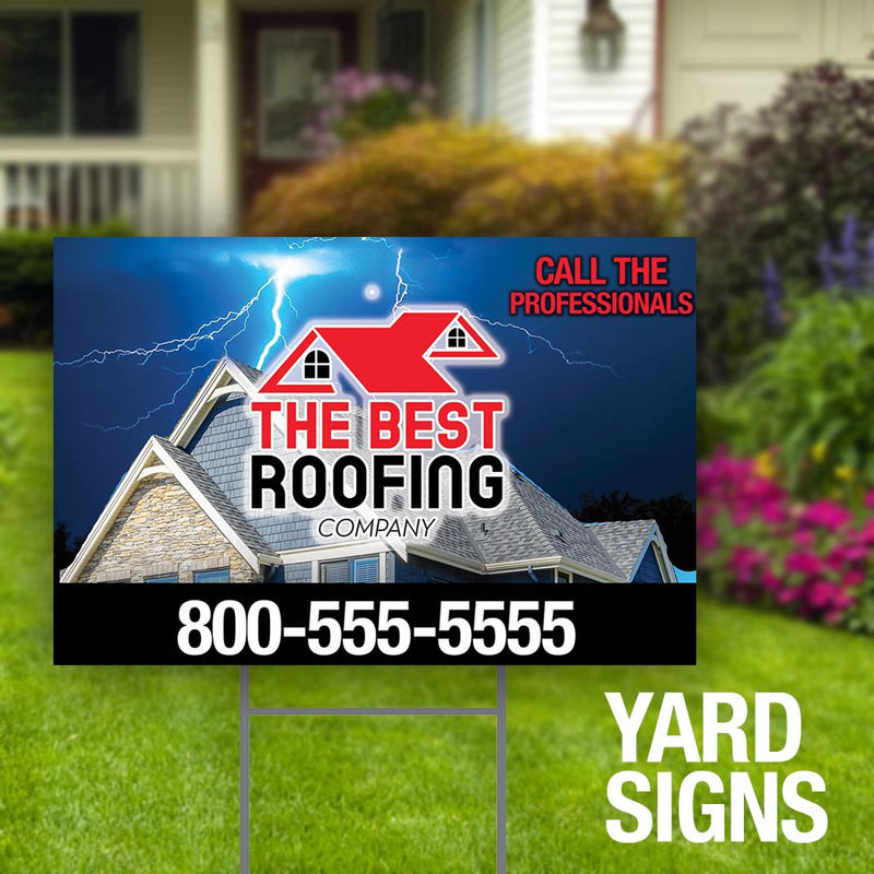 Coroplast yard signs stack